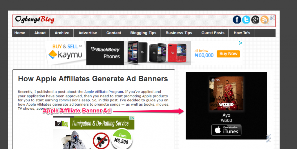 How Apple Affiliates Generate Ad Banners Ogbongeblog