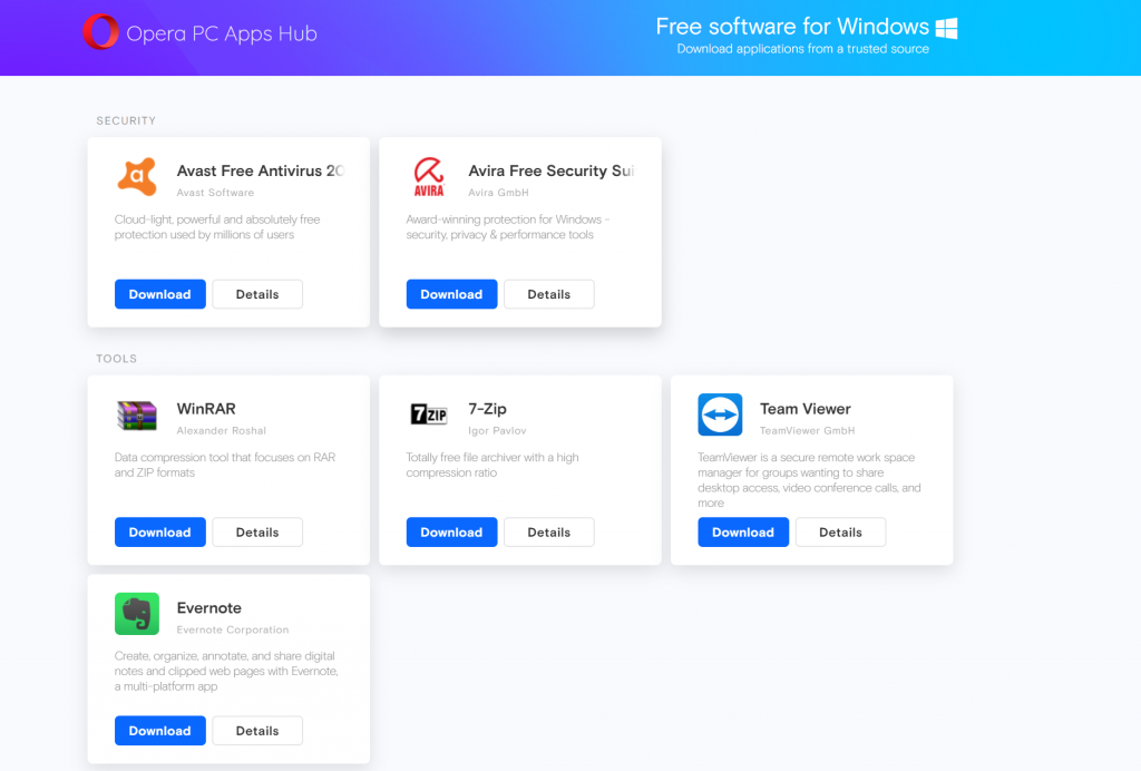 free softwares for pc opera apps hub