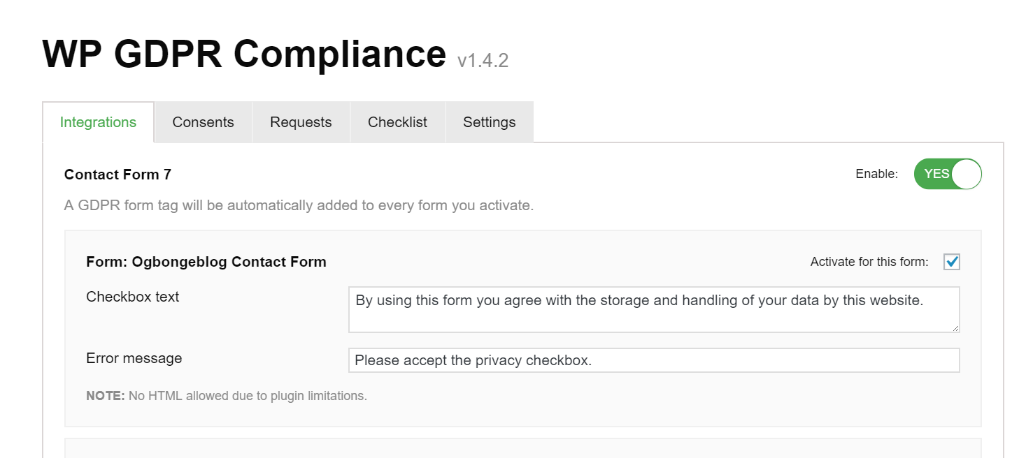 wordpress gdpr plugin