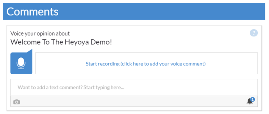 heyoya add voice comment