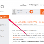 paga account number to fund account
