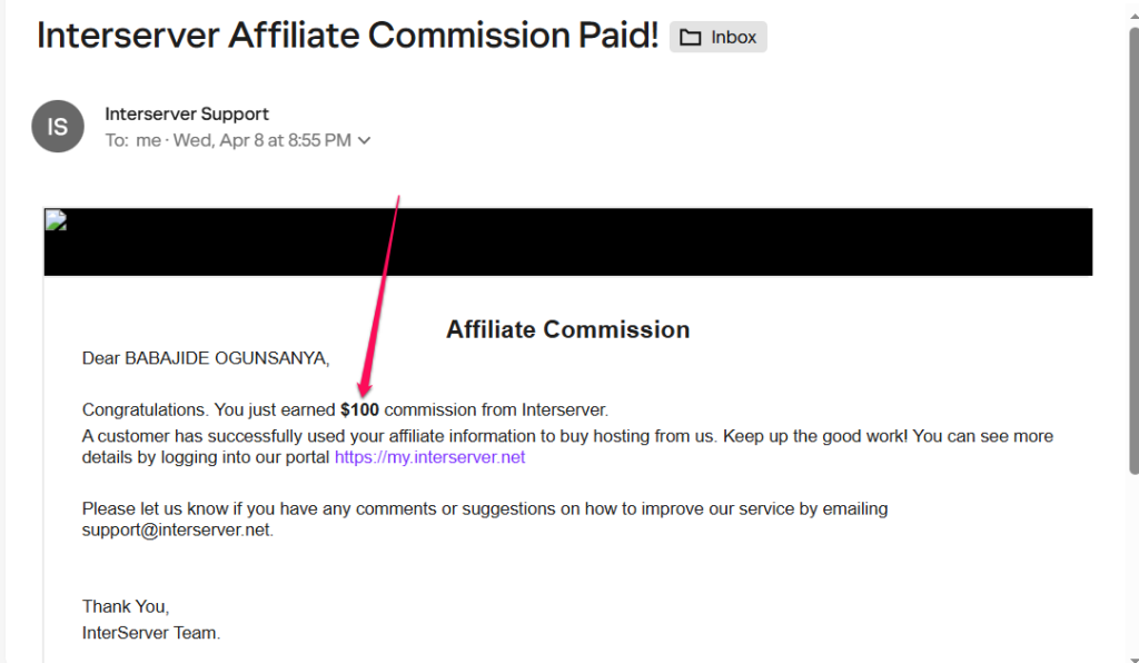 How I Earn $100 Per Referral from Affiliate Marketing 1 interserver affiliate commission 2026