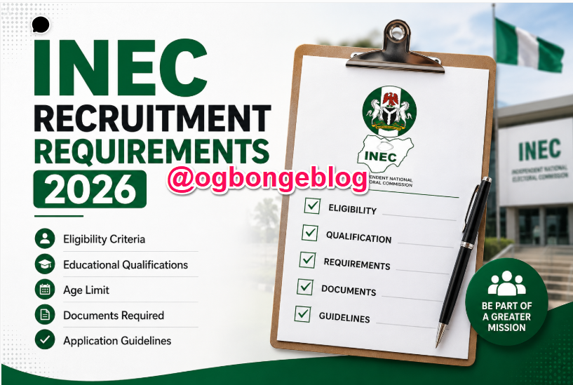 INEC Recruitment Requirements 2026 : Urgent Deadline & How To Apply Successfully 2 INEC Recruitment Requirements 2026 : Urgent Deadline & How To Apply Successfully