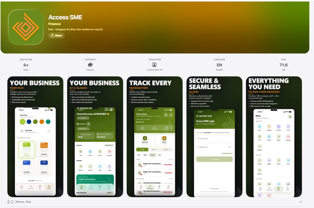 Download Access SME App by Access Bank & Efficiently Manage Your Business On The Go 1 download access sme app