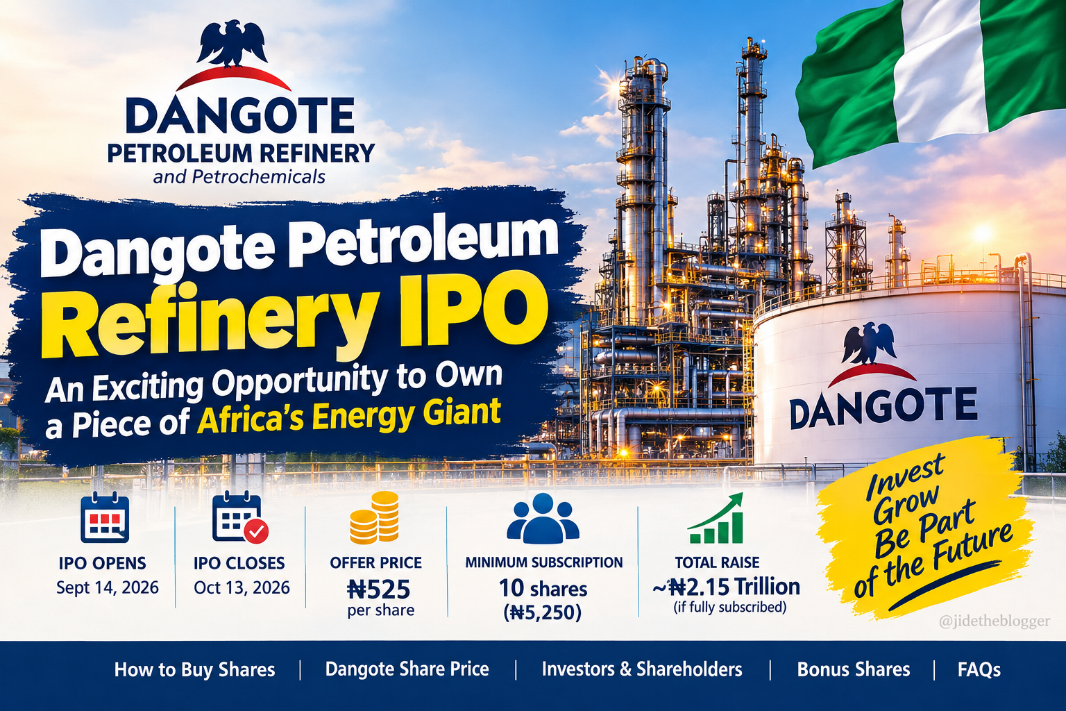 Dangote Petroleum Refinery IPO : Shares Price, Closing Date and All You Need To know 2 Dangote Petroleum Refinery IPO : Shares Price, Closing Date and All You Need To know