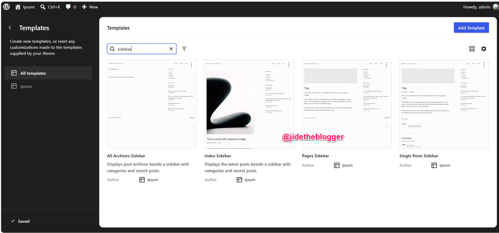 Download Ipsum WordPress Theme,the New Default Theme After Twenty Twenty-Five 2 ipsum theme sidebar template